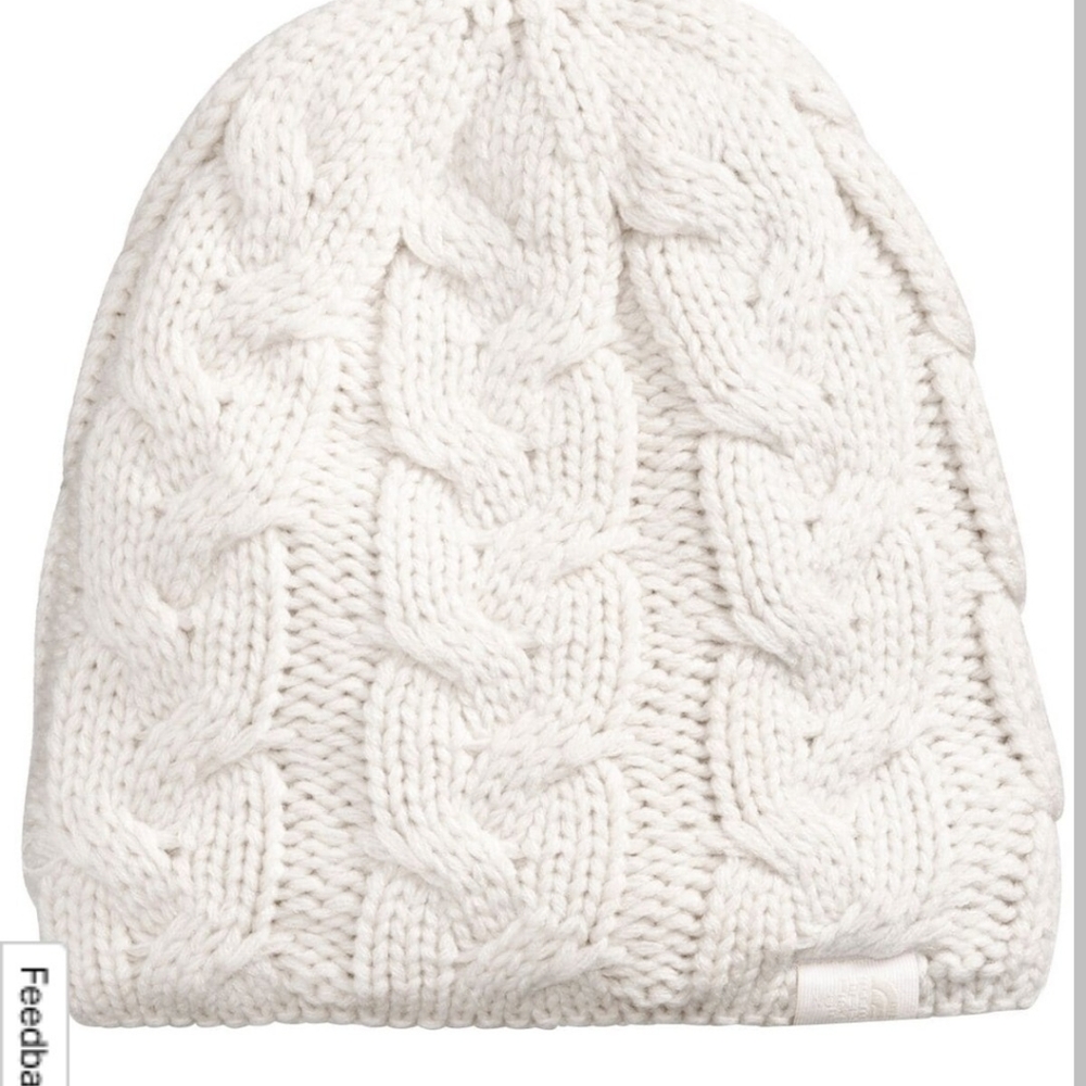 NWT The North Face Cable Minna Beanie, Gardenia White Ski Hat